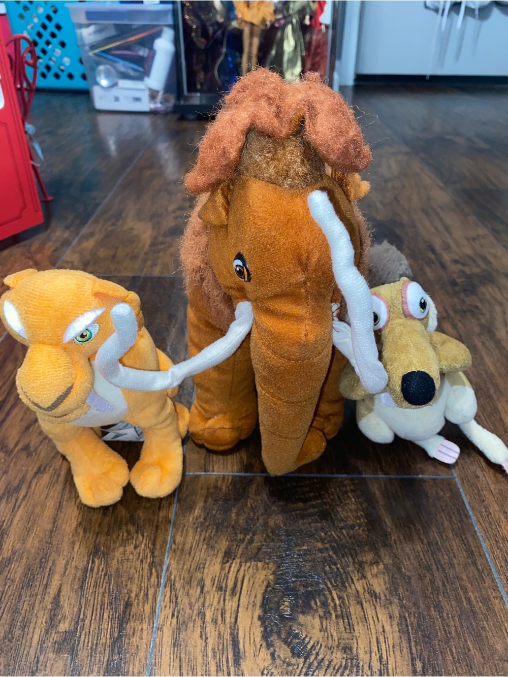 Plush Mammoth Stuffed Animal - Soft Brown & Cream Cuddly Toy